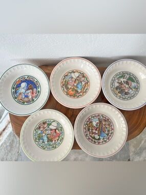 Watkins Country Kids Collectors Recipe Plates 1989, Set of 5
